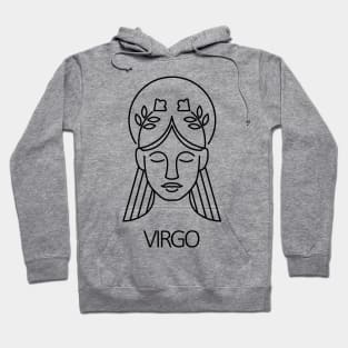 Virgo Zodiac Sign - Black Hoodie